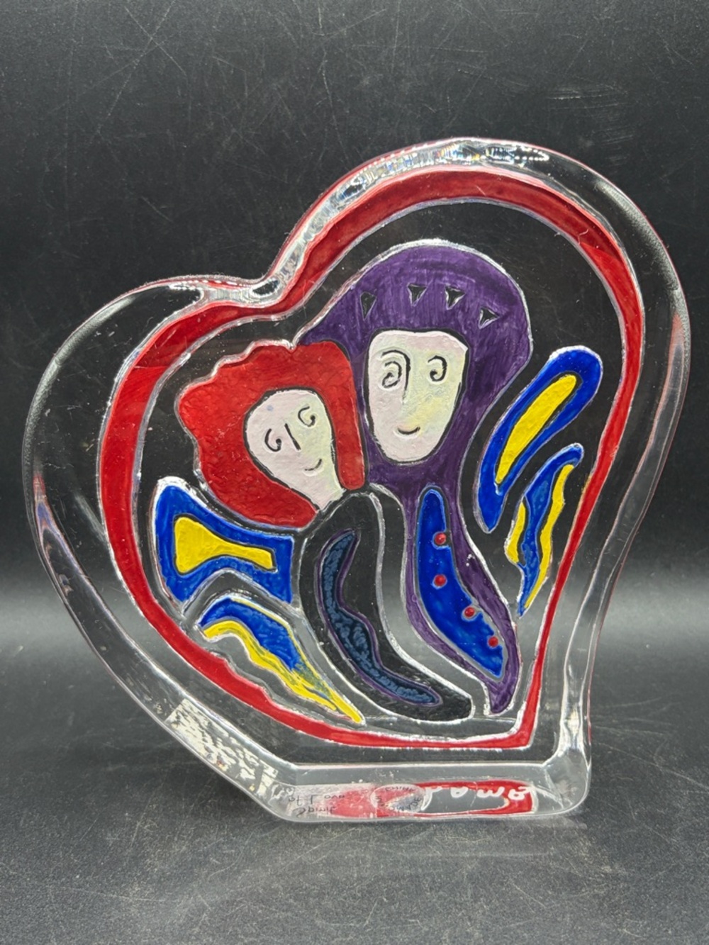 Matt Lamb Spirit of Love Art Crystal Glass Sculpture for Sasaki Artwork Pop Art